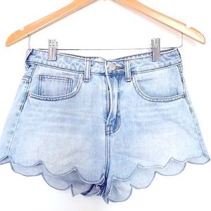 H & M Scallop Denim Shorts